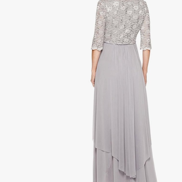 NWT R&M Richard’s Women’s 2 Piece Laced Long Jacket with Dress Set, size 18 - Picture 6 of 7